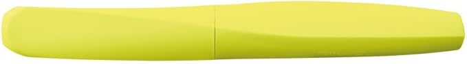 Pelikan Twist Fountain Pen with 1 Ink Cartridge, Medium Nib, Neon Yellow, Boxed (807272)