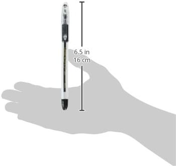 Pentel(R R.S.V.P.(R) Ballpoint Pens, 1.0 mm, Medium Point, Clear Barrel, Black Ink, Pack of 24, BK91-A