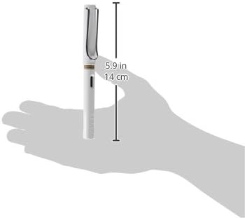 LAMY safari white - Fountain Pen with ergonomic grip & polished steel nib in size B - ideal for any Writing & Calligraphy - including LAMY T 10 blue cartridge - Right-Handed