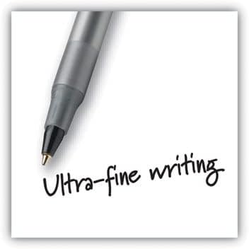 BIC Round Stic Xtra Precision Ballpoint Pen, Fine Point (0.8mm), Black, 12-Count