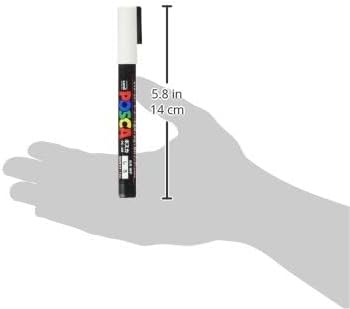 Uni Posca Fine Marker, White (PC3M.1) (Pack of 3)