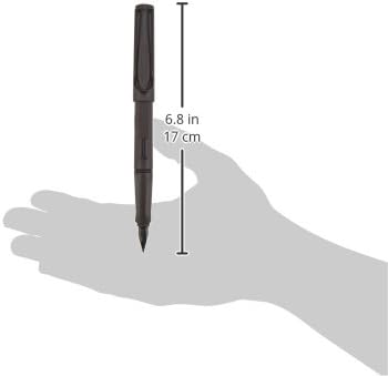 LAMY safari umbra - Fountain Pen with ergonomic grip & polished steel nib in size B - ideal for any Writing & Calligraphy - including LAMY T 10 blue cartridge - Right-Handed