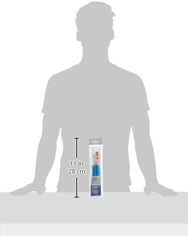 Winsor & Newton Cotman Short Handle Brushes, Set of 5, (Round 0, 2, & 6, Rigger 1, One Stroke 1/2")