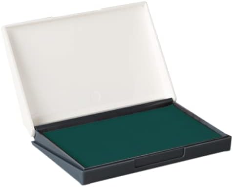 Veltec Premium Quality Felt Rubber Stamp Ink Pad, Medium 2-3/4" x 4-3/8", Durable Lightweight (Green)