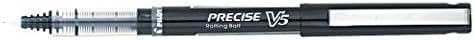 Pilot, Precise V5, Capped Liquid Ink Rolling Ball Pens, Extra Fine Point 0.5 mm, Black, Pack of 4