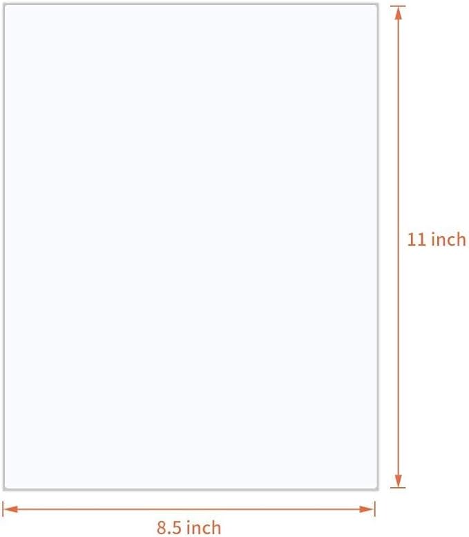 L LIKED 50 Full Sheet Self Adhesive Shipping Labels 8.5 x 11 Inches, Address Labels for Laser & Inkjet Printers (50 Sheets)