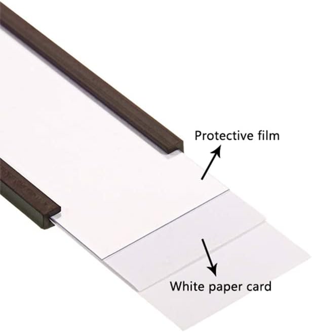 C Channel Magentic Label Holders 1x2 Inch with Paper Inserts and Clear Plastic Protectors,Magnetic Data Card Holders File Cabinet Labels,Pack of 100