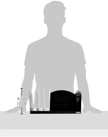 Safco Products 3167BL Steel Desk Combination Organizer Rack with 3 Vertical, 3 Horizontal Sections, Black