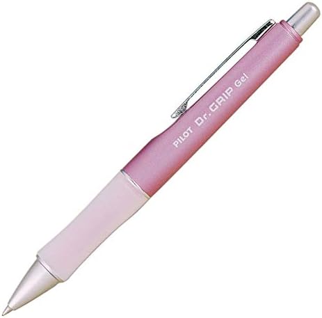 PILOT Dr. Grip Refillable & Retractable Gel Ink Rolling Ball Pen, Fine Point, Metallic Mauve Barrel, Black Ink, Single Pen (36273)