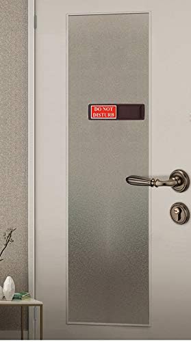 Privacy Sign - Do Not Disturb/Welcome Sign for Home Office Restroom Conference Hotel Hospital, Non-Scratch Magnetic Slider Door Indicator Sign Whether Room Vacant or Occupied (Black)