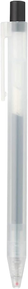 Muji Smooth Gel Ink Ballpoint Pen Knock Type 10-Pieces Set, 0.5 mm Nib Size, Black