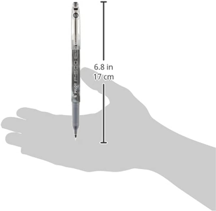 Pilot, Precise P-500 Gel Ink Rolling Ball Stick Pens, Extra Fine Point 0.5 mm, Black, Pack of 12