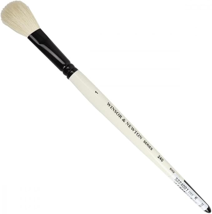 Winsor & Newton 5224001 Series 240 Goat Hair Short Handle Brush-Wash #1, 1