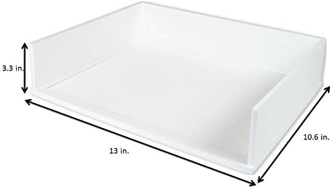 Victor W1154 Pure White Stacking Letter Tray