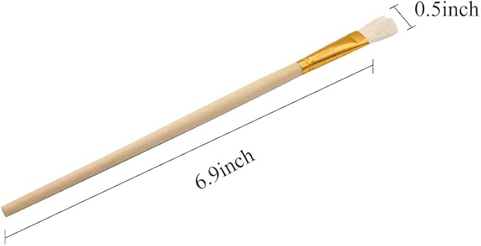 Gilding Brush, Goat Hair Brush, Leaf Sweeper, Paint Brush for Edible Gold Leaf, Gold Flakes, Gold Leaf Sheets (Type2 &Type7