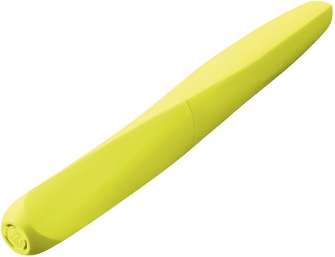 Pelikan Twist Fountain Pen with 1 Ink Cartridge, Medium Nib, Neon Yellow, Boxed (807272)