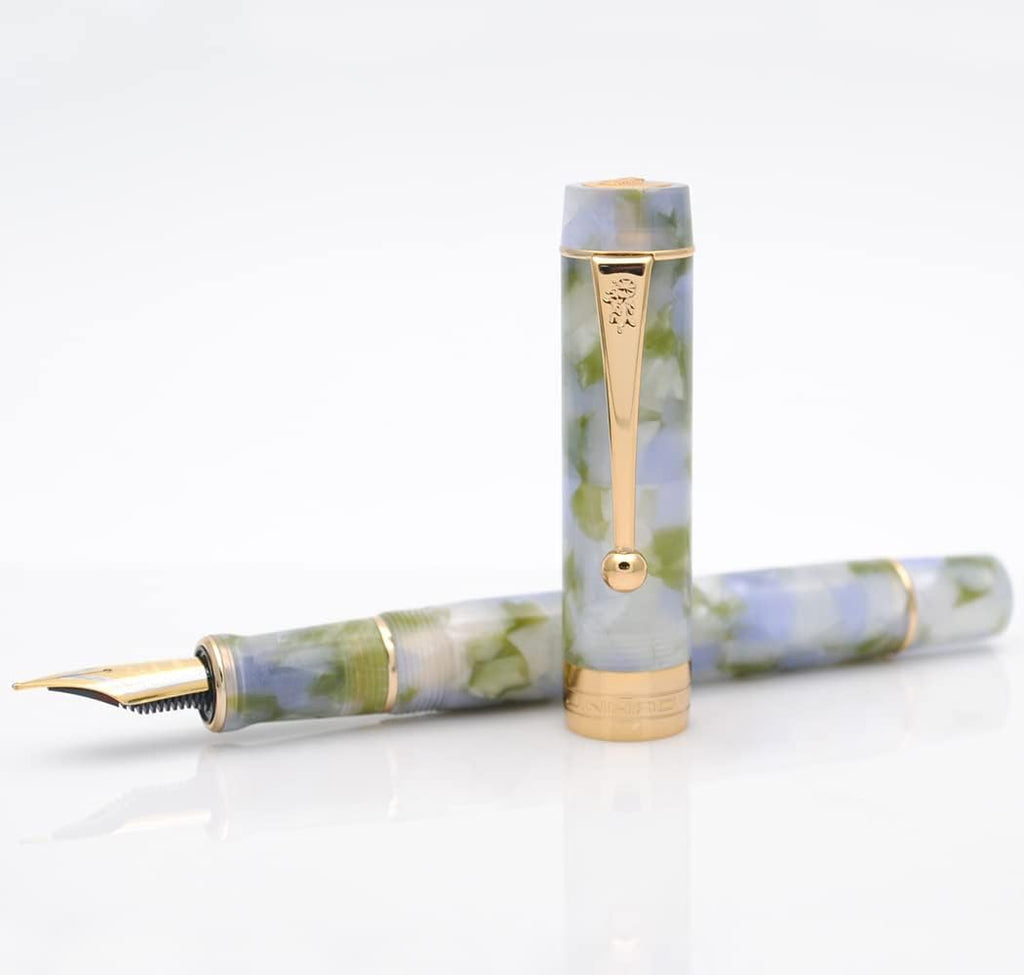 JINHAO 100 Fountain Pen with Ink Converter (Medium Nib 0.7mm, Seaweed Green)