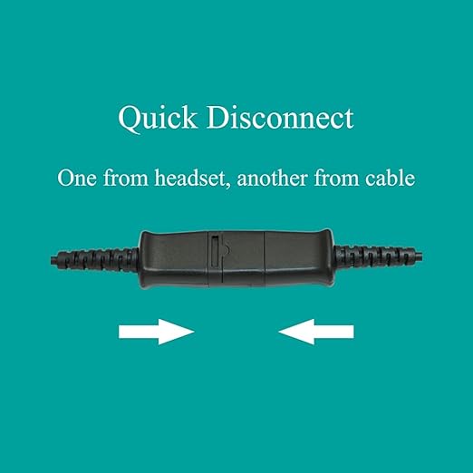 daily headset QD USB Phone Headset Adapter Cable Compatible with Plantronics Quick Connect Volume & Mic Controls