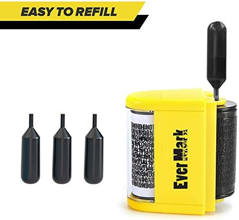 Identity Theft Protection Roller Stamp 2 Pack Confidential Roller Stamp with 3 Refills - Identity Protection Roller Stamps for Data Privacy, ID Protection and Address Blocker