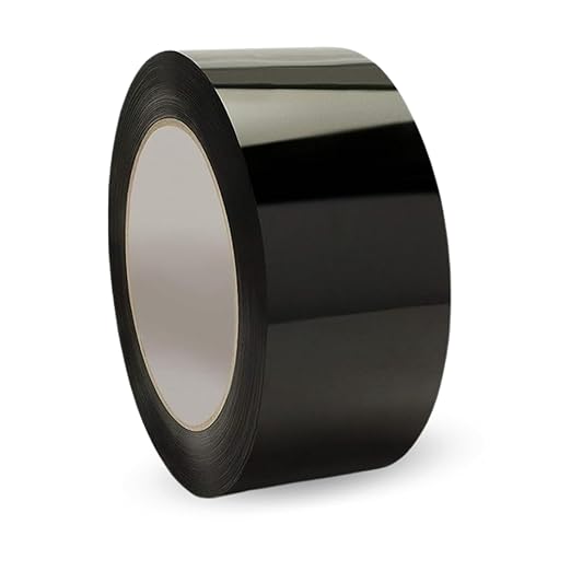 Heavy Duty Packaging Color Tape for Shipping,Packing and Moving 2" Wide x 2.0 Mil Thick -110 Yrd Roll -Acrylic Adhesive Tape for Box Sealing. (1 Roll, Black, 2" Wide x 110 yds).