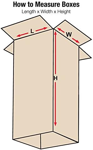 Aviditi T6648OUTER Telescoping Corrugated Cardboard Box 6 1/2" L x 6 1/2" W x 48" H, Kraft, For Shipping, Packing and Moving (Pack of 25)