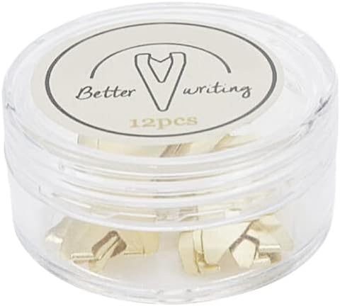 24 Pieces Golden Book Darts Metal Bookmarks Small Book Line Markers Page Markers Clips with Plastic Storage Box for Teachers, Students, Readers