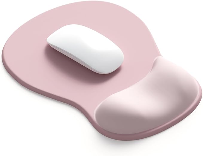 ErgoComfort Gel Wrist Rest Mouse Pad-Ergonomic Office Mousepad with Wrist Support-Non-Slip, Design Desk Accessories Mat for Home&Game Decor (02Pink Serenity)