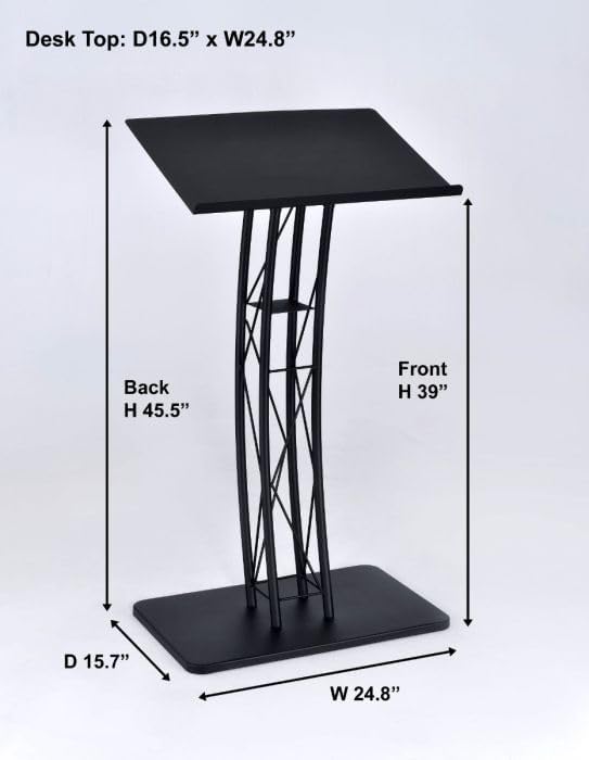 Kingdom KML17B Podium, Modern Metal Podium for Churches, Meetings, Halls