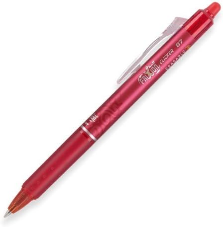 PILOT FriXion Ball 0.7mm Erasable Gel Pens, Fine Point, Red Ink, Pack Of 6