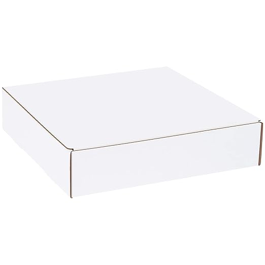 BOX USA BML13133 13"L x 13"W x 3"H, White (Pack of 50)
