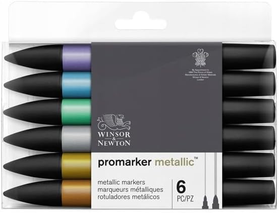 Winsor & Newton Promarker Metallic, Set of 6