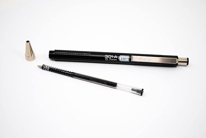 Zebra Pen F-Series Ballpoint Stainless Steel Pen Refill, Fine Point, 0.7mm, Blue Ink, 10-Pack,50071