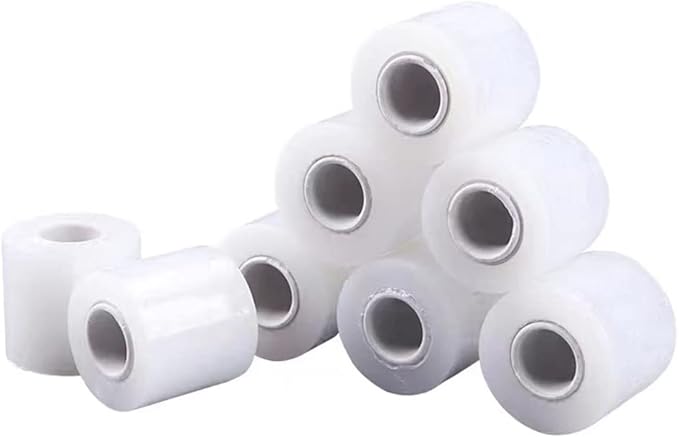 4 Pack Industrial Clear Stretch Wrap Film, 80 Gauge Thick, 3" x 1000ft Plastic Pallet Film, Industrial Strength Stretch up to 500% Stretch for Moving, Furniture, Wrapping, Shippin,Packing Materials