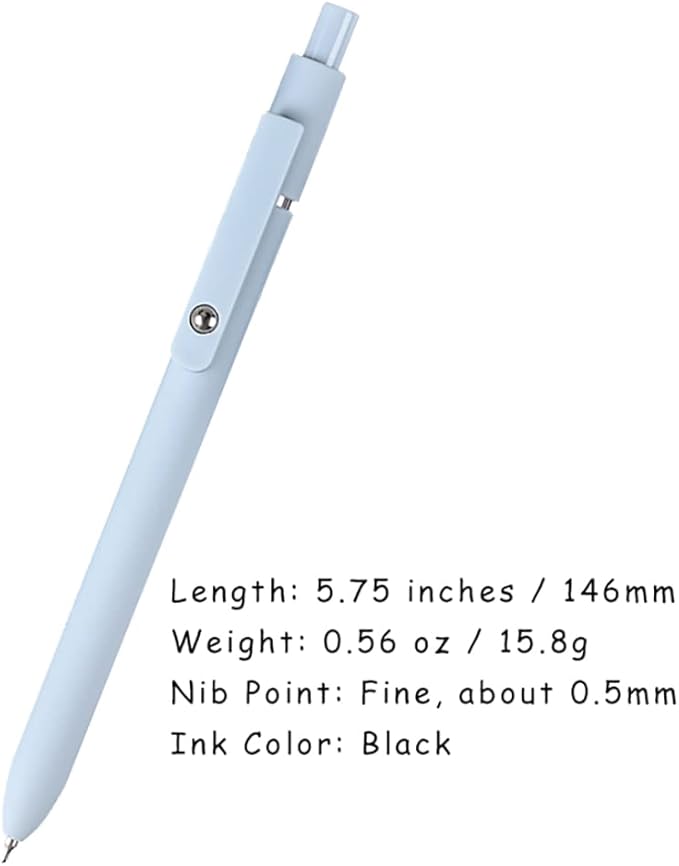 erofa 5 PCS Zennyth Gel Pens Quick Dry Fine Point Premium Retractable Rolling Ball Black Ink Smooth Writing Pens for School Office (Morandi)