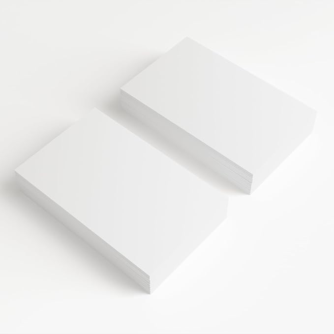 100 Sheets White Cardstock Thick Paper - Blank Heavy Weight 350gsm Cover Card Stock for Invitations,Stationery Printing,Scrapbooking,Crafts,DIY Cards, Paper Crafting (12x18 Inches)