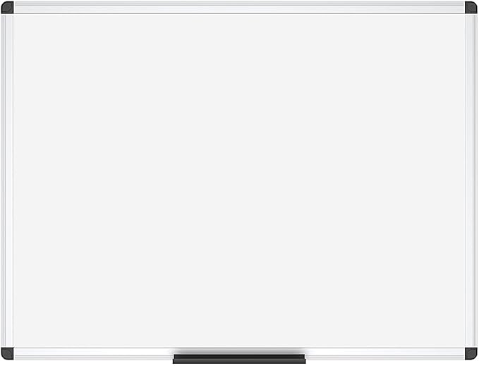 VIZ-PRO Magnetic Dry Erase Board, 24 X 18 Inches, Silver Aluminium Frame