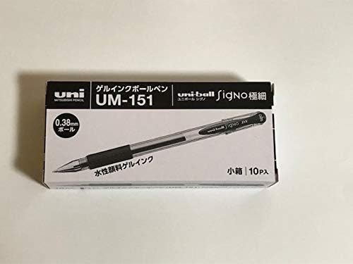 uni-ball Signo Dx Um-151 Gel Ink Pen - 0.38 Mm - 10 Pcs - Black - Uni Mitsubishi Pencil