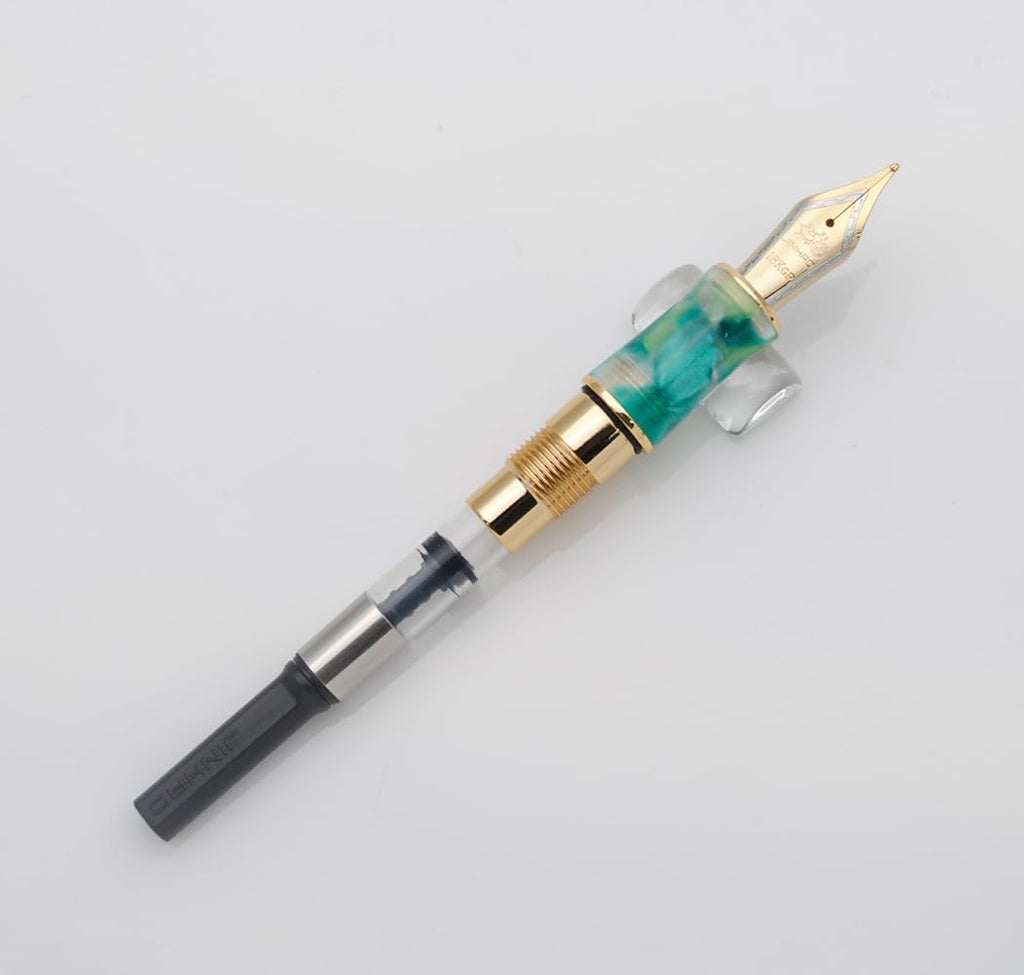 JINHAO 100 Fountain Pen with Ink Converter (Medium Nib 0.7mm, Fantastic Green)
