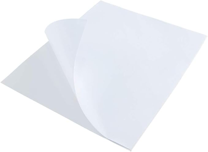 L LIKED 500 Sheets Matte Sticker Paper Full-Sheet 8-1/2" x 11" Self Adhesive Shipping Labels for Laser & Inkjet Printers, White (500 Labels)