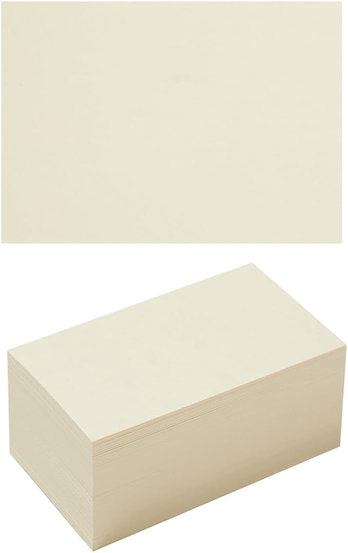 100 Pack Thick Paper Cardstock Blank Heavy Cards Stock for Invitations, Greeting Cards Making, Postcards, Photos, 250GSM Thick Paper (Cream, 4x6 inches)