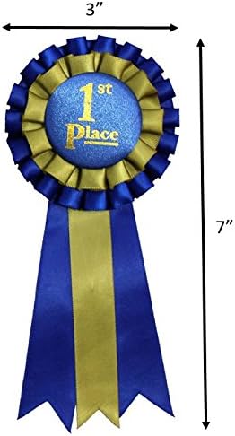 Premium Award Ribbons Blue,Red,White - 1st, 2nd,3rd Place - 5 set of the 3pack (15 ribbons) - First Second Third Place Winner Ribbons