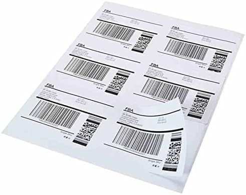 (8164/5164) 6 Up Shipping Address Labels, 3.33" X 4" FBA SKU Barcode Label for Inkjet/Laser Printer (100 Sheets - 600 Labels)