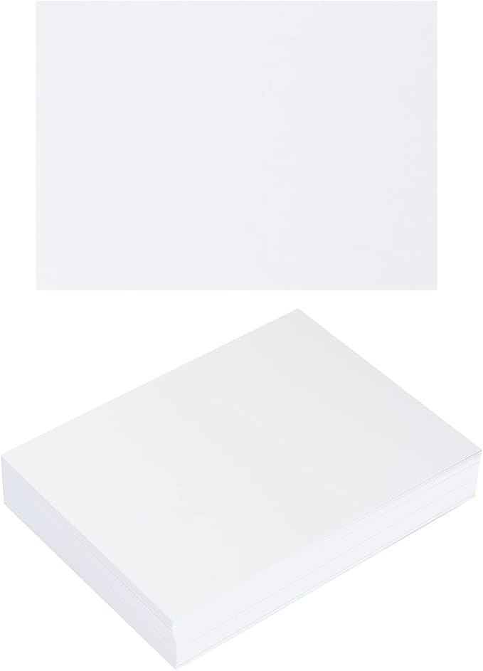 50 Sheets Blank Cardstock Paper 250 GSM Thick Heavy Cards Stock for DIY Art Projects, Card Making, Postcards, Greeting Cards, Birthday Party, Wedding Invitation (White, 5x7 inches)