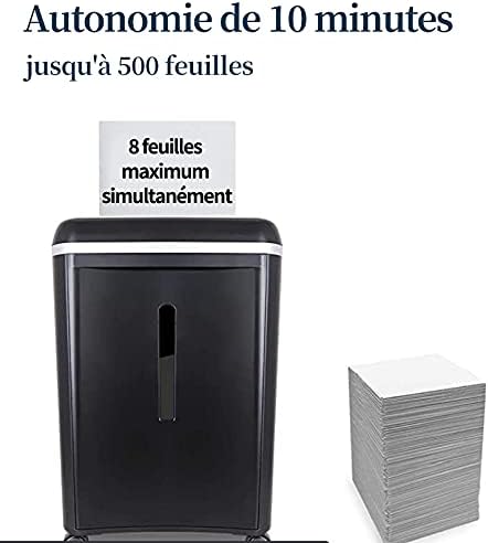 WOLVERINE 8-Sheet Super Micro Cut High Security Level P-5 Ultra Quiet Paper/Credit Card Home Office Shredder with 4.5 gallons Pullout Waste Bin SD9101 (Black)