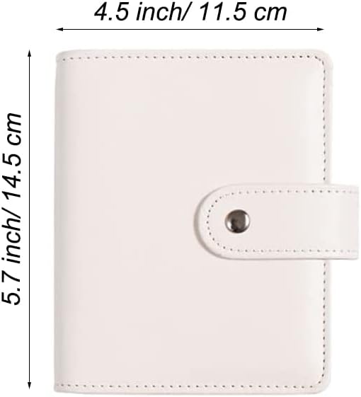 A7 Budget Binder Set - Mini Money Organizer for Cash Saving, Cash Stuffing Envelope System, Planner Binders with Pockets, Sheets and Stickers, Beige