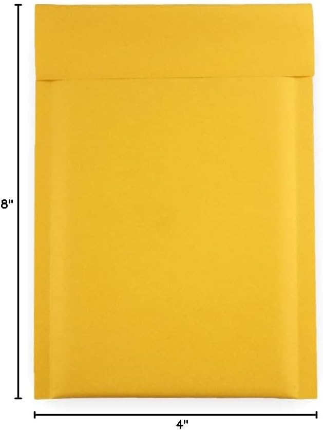 10 EcoSwift Size #000 4 x 8 Kraft Bubble Mailers Self Sealing Bulk Padded Shipping Supplies Packaging Materials Envelopes Bags 4 inches by 8 inches