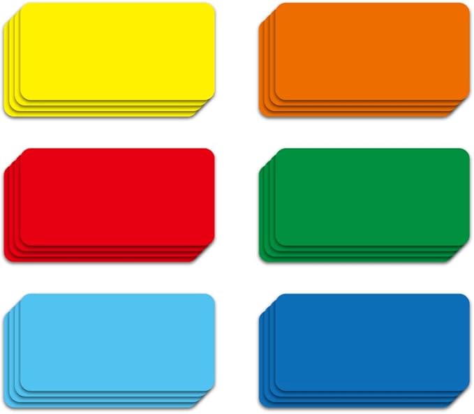 Dry-Erase Magnetic Labels Full Colored 4 x 2 inch