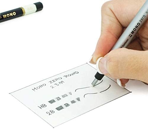 Tombow 57315 Mono Zero Eraser and Refill Value Pack, Round 2.3mm. Precision Tip Pen-Style Eraser with Refill