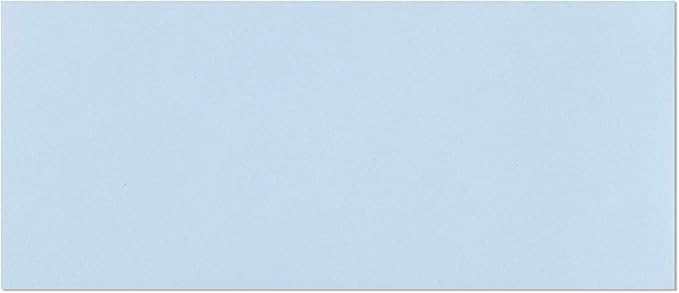 EnDoc #9 Colored Envelopes - 80 Pack - Dusty Blue Pastel Color 3 7/8 x 8 7/8 envelope, Letter Size, For Home, Offices, Holiday, Invoices and Mailings