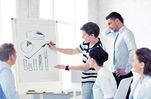 Mobile Dry Erase Board Portable Flipchart Easel Magnetic Whiteboard with Paper Pad on Wheels for Home Office (28"x40")…